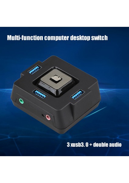 Pc Kasası Güç Kaynağı Açık/kapalı 3 Bağlantı Noktalı USB 3.0 Sesli Ses Bilgisayar Anahtarı Harici Güç Anahtarı Sıfırlama Düğmesi USB Hub (Yurt Dışından)