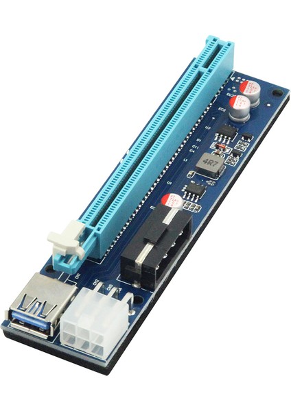 Pcı-E Yükseltici Kart Pcı Express 1x Ila 16X 30 cm USB 3.0 Sata Ila 4pin + 6pin Btc Madencilik Madenci Yükseltici Için Çift Güç Kablosu (Yurt Dışından)
