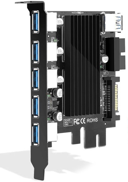 5 Bağlantı Noktalı USB 3.0'dan Genişletme Kartına-5 USB 3.0 Kartları, 15 Pimli Sata Güç Konektörü ve Anakart 19 Pimli USB 3.0 Hub (Yurt Dışından)