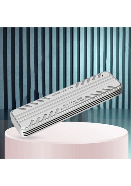 M.2 Nvme Katı Hal Sürücü Harici Muhafaza 10 Gbps HDD Saklama Kutusu USB 3.2 Gen2 Sabit Disk Kutusu SSD 2242/2260/2280 (Yurt Dışından)