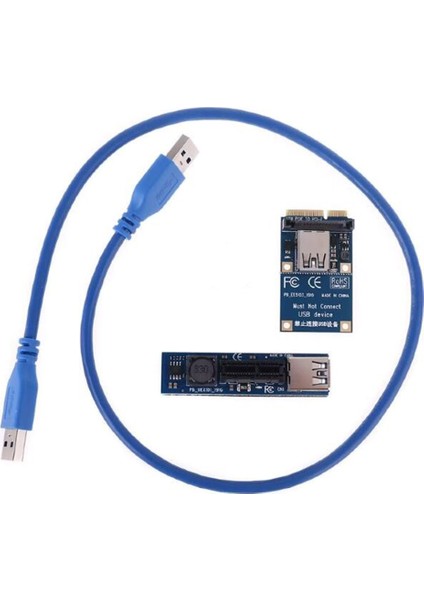 Mini Pcıe Pcı-E X1 Genişletme Kartı Pcı-E Yükseltici Kart Sata Güç Konektörü 30 cm Usb3.0 Kablo Pcıe Genişletici (Yurt Dışından)