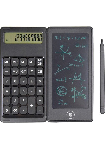 Hesap Makinesi Yazma Tableti LCD Çizim Tableti El Yazısı Pedi 12 Haneli Ekran Stylus Kalem ile Çocuklar Için (Düğme Pil) (Yurt Dışından)