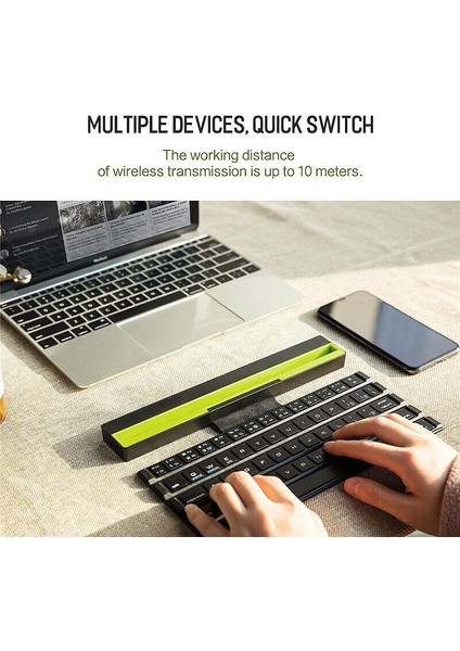 R4 Taşınabilir Kaydırılabilir Kablosuz Bluetooth Klavye, Akıllı Telefonlar, Tabletler, Dizüstü Bilgisayarlar Için Standlı Çok Fonksiyonlu Mini Harici Kablosuz Tuş (Yurt Dışından) fırsatları