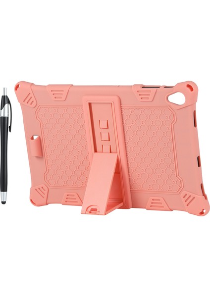 IPLAY40 Tablet Için Koruma Kılıfı 10.4 Inç Silikon Kılıf Kalemli Ayarlanabilir Tablet Standı (Pembe) (Yurt Dışından)