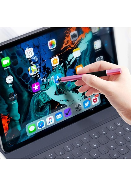 El Yazısı Kapasitif Kalem Çift Kontakt 2-In-1 Nokta Okuyucu Çizim Kalem Çizim Tablet Bilgisayar Kalem Stylus Kalem Pembe (Yurt Dışından) indirimleri