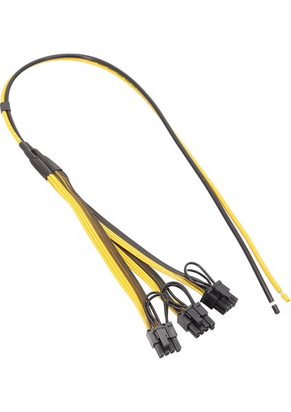 1 Adet Güç Uzatma Kablosu 1 Ila 3 6 P + 2 P Madenci Adaptör Kablosu 8pin Gpu Ekran Kartı Tel 12AWG + 18AWG Btc Madencilik Için Kablolar (Yurt Dışından)