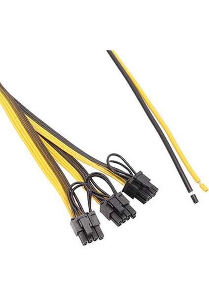 1 Adet Güç Uzatma Kablosu 1 Ila 3 6 P + 2 P Madenci Adaptör Kablosu 8pin Gpu Ekran Kartı Tel 12AWG + 18AWG Btc Madencilik Için Kablolar (Yurt Dışından) fırsatları