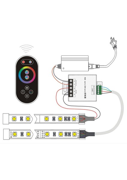 LED Denetleyici Rgbw Iletişim Uzaktan Kumanda LED Radyo Frekansı Işık Şeridi Pwm Yüksek Güçlü LED Lamba Denetleyicisi (Yurt Dışından)