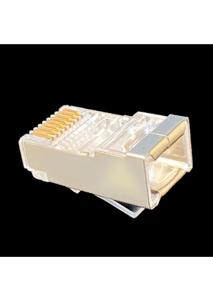 100 Adet RJ45 Korumalı Konnektör CAT5E Ağ RJ45 Konnektör Fişleri RJ45 Ethernet Kablosu 8 Jack Metal Korumalı (Yurt Dışından) fiyatları