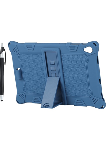 IPLAY40 Tablet Için Koruma Kılıfı 10.4 Inç Silikon Kılıf Kalemli Ayarlanabilir Tablet Standı (Mavi) (Yurt Dışından)