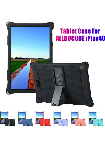 IPLAY40 Tablet Için Koruma Kılıfı 10.4 Inç Silikon Kılıf Kalemli Ayarlanabilir Tablet Standı (Mavi) (Yurt Dışından)