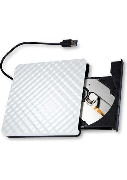 Harici DVD Sürücüsü USB 3.0, Windows 10/8/7 Dizüstü Masaüstü Için Taşınabilir CD DVD /-Rw Optik Sürücü Yazıcı Yazıcısı(Beyaz) (Yurt Dışından) fırsatları
