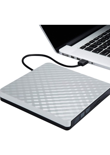 Harici DVD Sürücüsü USB 3.0, Windows 10/8/7 Dizüstü Masaüstü Için Taşınabilir CD DVD /-Rw Optik Sürücü Yazıcı Yazıcısı(Beyaz) (Yurt Dışından) indirimleri