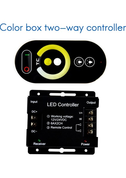 LED Kontrol Cihazı Tam Basmalı Uzaktan Kumanda Çift Renk Sıcaklığı LED Karartma ve Renk Karıştırma Kontrol Cihazı Rgb Dimmer (Yurt Dışından)