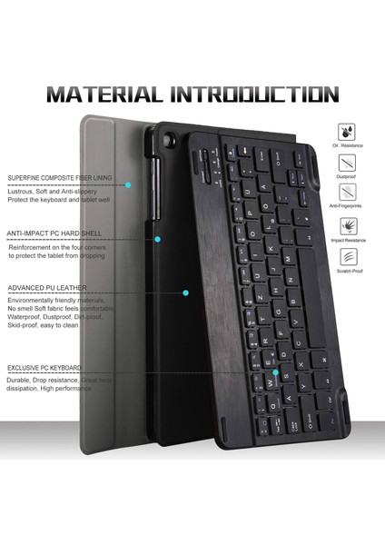 P610 Bluetooth Klavye Kılıfı Galaxy Galaxy Tab S6 Lite Için Uygun SM-P610 Tablet Klavye Kılıfı Siyah (Yurt Dışından)