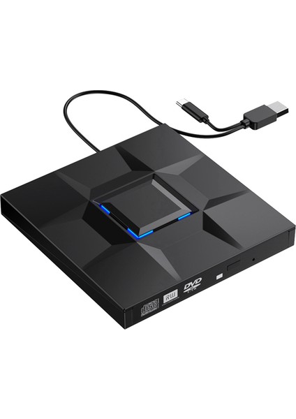 Harici CD ve DVD Oynatıcı Oyun Yazıcı DVD Harici USB 3.0 Tip C CD Yazıcı Okuyucu Pc Dizüstü Masaüstü Için (Yurt Dışından)
