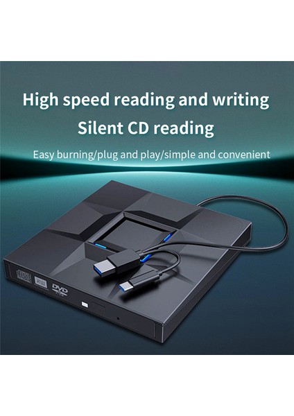 Harici CD ve DVD Oynatıcı Oyun Yazıcı DVD Harici USB 3.0 Tip C CD Yazıcı Okuyucu Pc Dizüstü Masaüstü Için (Yurt Dışından) fiyatları