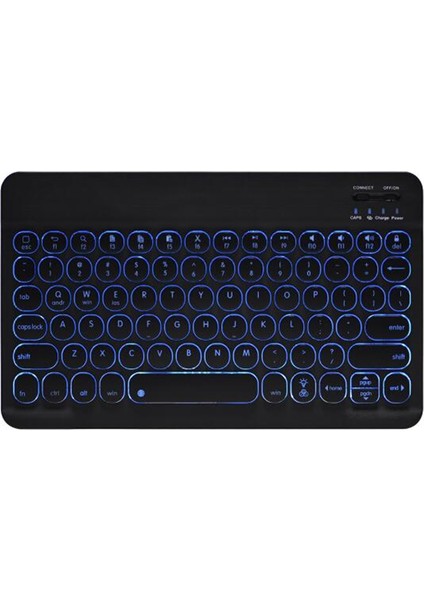 10 Inç Nokta Tasarım Kablosuz Bluetooth Klavye Ios Android Windows Için Renkli Arkadan Aydınlatmalı Bluetooth Klavye Yuvarlak Tuşlar (Yurt Dışından)