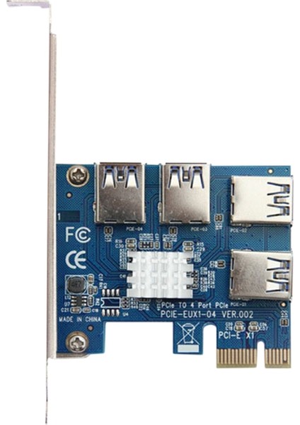 Pcı-E Adaptörü 1 Dönüş 4 Pcı-Express Yuvası 1x Ila 16X USB 3.0 Btc Madenci Madenciliği Için Özel Yükseltici Kart Pcıe Dönüştürücü (Yurt Dışından)