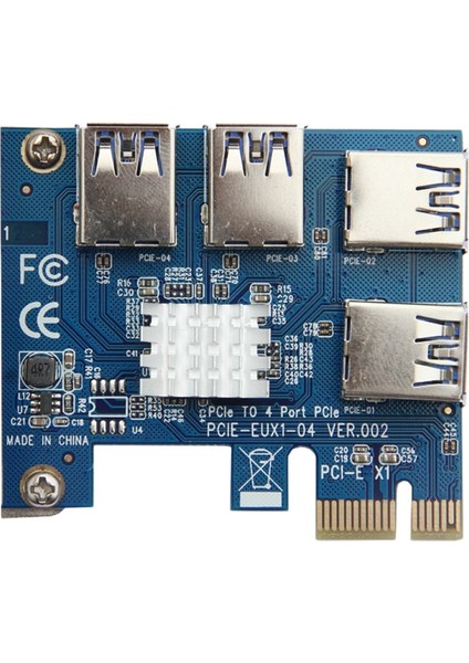 Pcı-E Adaptörü 1 Dönüş 4 Pcı-Express Yuvası 1x Ila 16X USB 3.0 Btc Madenci Madenciliği Için Özel Yükseltici Kart Pcıe Dönüştürücü (Yurt Dışından)