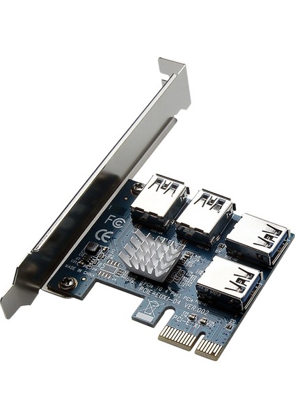 Pcı-E Adaptörü 1 Dönüş 4 Pcı-Express Yuvası 1x Ila 16X USB 3.0 Btc Madenci Madenciliği Için Özel Yükseltici Kart Pcıe Dönüştürücü (Yurt Dışından)