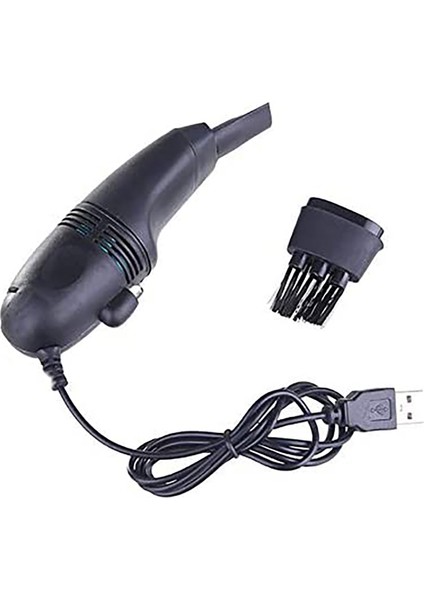 USB Mini Elektrikli Süpürge Klavye Aracı Pc Dizüstü Bilgisayar Fırça Toz Giderme Kiti Bilgisayar Temizleme Aracı, Siyah (Yurt Dışından)