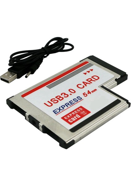 Ekspres Kart 54MM - USB 3.0 x 2 Bağlantı Noktalı Expresscard Pcı-E - Dizüstü Dizüstü Bilgisayar Için USB Adaptör Dönüştürücü (Yurt Dışından)
