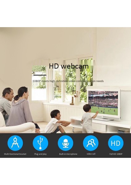 Gürültü Azaltma Mikrofonlu Bilgisayar Için Full Hd 1080P USB Wed Kamera 3D Pc Otomatik (Yurt Dışından) modelleri
