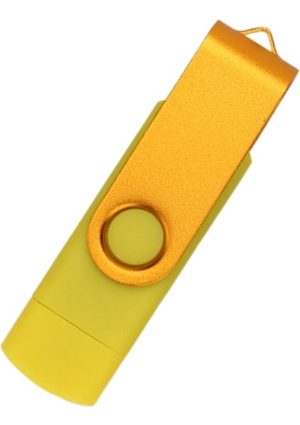 Flash Disk, Oksitlenmiş Klips (Usb+Tip C) 3.0 64GB Flash Bellek U Disk, Android Cihaz/pc/tablet/(Sarı) (Yurt Dışından)