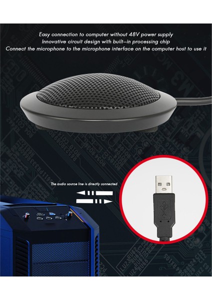 Usb'li Mikrofon Kondansatör Mikrofon Bilgisayar Iş Konferansı Için Mikrofon Pc Dizüstü Bilgisayar Ses Alma Mikrofonu (Yurt Dışından)