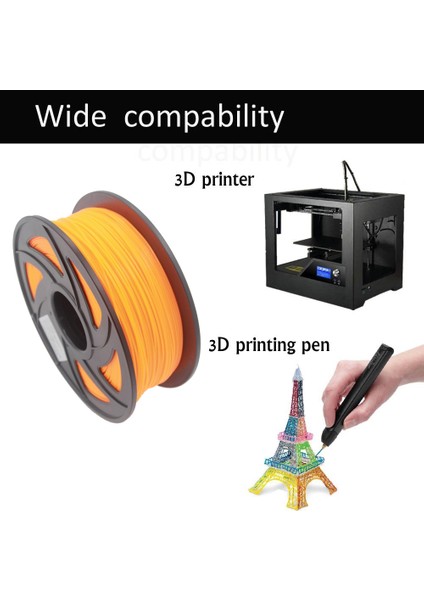 Abs Filament 3D Yazıcı Malzemesi Abs Filament 1.75MM Çap Baskı Malzemesi Temini 3D Yazıcılar 1kg（2.2lb）/ Makara（ahşap） (Yurt Dışından)