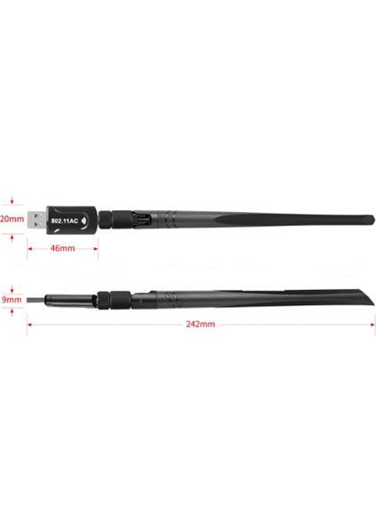 1200MBPS USB Ağ Adaptörü 2.4g/5.8g Usb3. 0 Çift Bantlı Ücretsiz Sürücü Kablosuz Ağ Kartı Wifi Alıcısı (Yurt Dışından) fırsatları