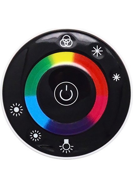 LED Denetleyici Rf Tam Basın Topu Kontrol Paneli LED Işık Uzaktan Kumanda Rgb Işık Şeridi Dimmer (Siyah + Beyaz) (Yurt Dışından)