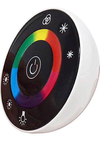 LED Denetleyici Rf Tam Basın Topu Kontrol Paneli LED Işık Uzaktan Kumanda Rgb Işık Şeridi Dimmer (Siyah + Beyaz) (Yurt Dışından)