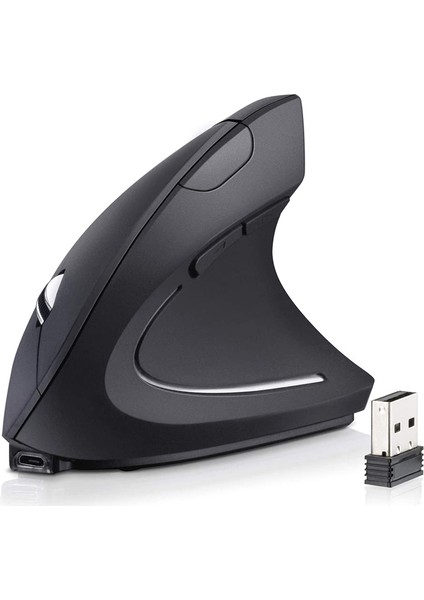 Şarj Edilebilir Ergonomik Kablosuz Fare, 3 Ayarlanabilir Dpı 800/1200/1600 Seviyesi ile Bilgisayar, Dizüstü Bilgisayar, Pc Için 6 Düğme (Yurt Dışından)