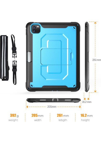 2020 Pro 11 Inç Tablet Pc Durumda Tpu Darbeye Dayanıklı Koruyucu Arka Kapak Kalem Yuvası ile Tablet Standı Kılıfı (Yurt Dışından) modelleri