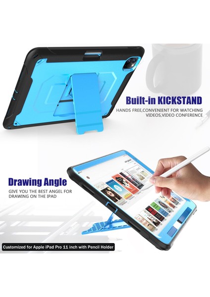 2020 Pro 11 Inç Tablet Pc Durumda Tpu Darbeye Dayanıklı Koruyucu Arka Kapak Kalem Yuvası ile Tablet Standı Kılıfı (Yurt Dışından) indirimleri