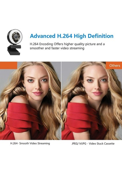 Çift Mikrofonlu Yayın Web Kamerası 1080P Ayarlanabilir Sağ Işık Pro Web Kamerası Tripod Yakınlaştırmalı Gelişmiş Otomatik Odaklama (Yurt Dışından) indirimleri