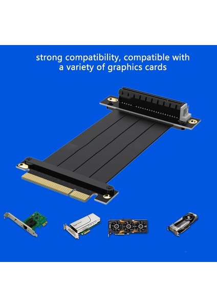 Masaüstü PCI-E8X Uzatma Kablosu Pcie 8x Ağ Kartı ve Dizi Kartıyla Uyumludur (8x Sağa Dönüş, 90° Tip) (Yurt Dışından) indirimleri