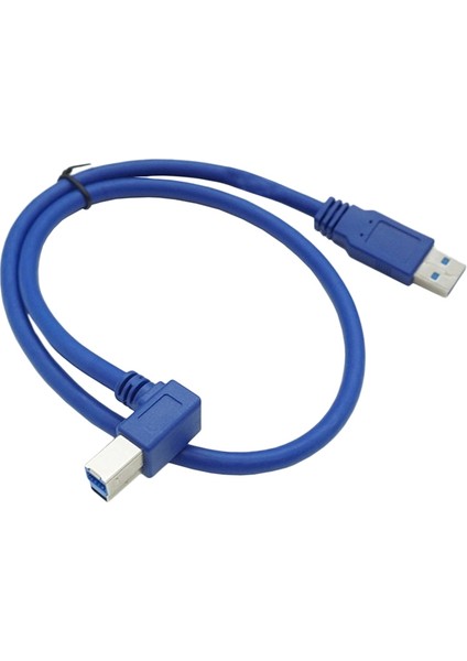 Yazıcı Kablosu, 90 Derece USB Yazıcı Kablosu USB Tip A Erkek - B Erkek Tarayıcı Yazdırma Kablosu (0,6m) (Yurt Dışından)
