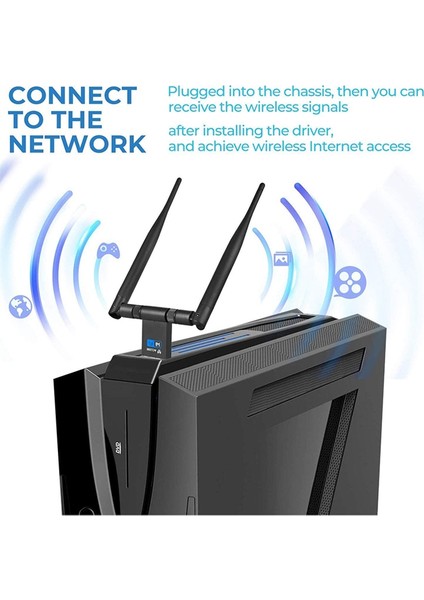 1200 Mbps USB Wifi Adaptörü Çift Bant 5 Ghz 2.4 Ghz Kablosuz Wifi Anten Dongle Ağ Kartı Windows Xp/10/8 Için Standı ile (Yurt Dışından)