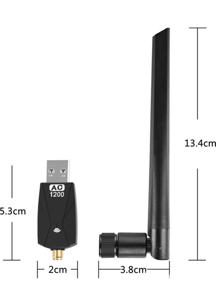 1200 Mbps Kablosuz Ağ Kartı 2.4g/5.8g Yeni Çift Frekanslı USB Gigabit Kablosuz Ağ Kartı Wifi Alıcı Verici (Yurt Dışından) modelleri