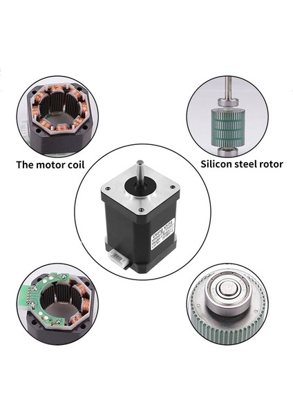 1 Adet 17HS6001S 4-Lead NEMA17 42-60MM 1.2A Step Motor 1m Kablo ile 3D Yazıcı Motoru 3D Yazıcı Cnc Parçası (Yurt Dışından)