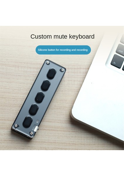 5 Tuşlu Özel Tuş Takımı Makro Programlanabilir Bluetooth Klavye Kopyala Yapıştır Rgb Düğmesi Oyun Mekanik Klavye Beyaz (Yurt Dışından)