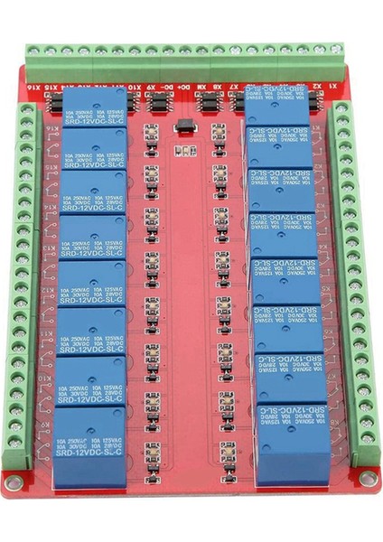 24V Izoleli 16 Kanallı Röle Kontrol Modülü Yüksek/düşük Seviye Tetikleyici 16 Kanallı Röle Modülü Arayüz Kartları (Yurt Dışından)