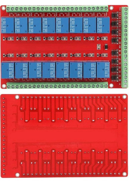 24V Izoleli 16 Kanallı Röle Kontrol Modülü Yüksek/düşük Seviye Tetikleyici 16 Kanallı Röle Modülü Arayüz Kartları (Yurt Dışından)