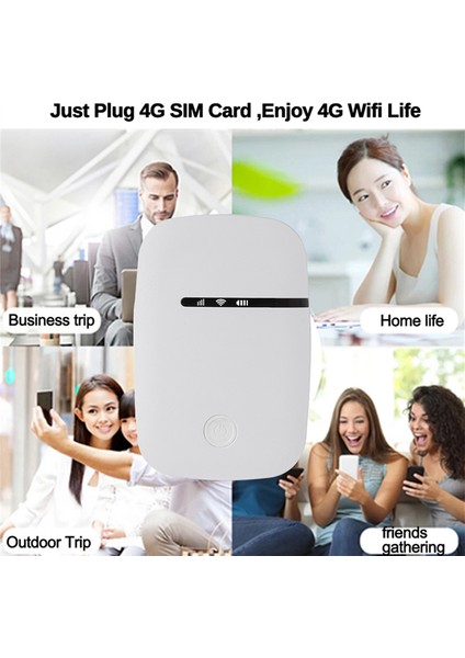 4g Wifi Yönlendirici Mobil Mifi 150 Mbps Wifi Modem Araba Mobil Wifi Kablosuz Hotspot Desteği 8 Kullanıcı Yuvası ile (Yurt Dışından)