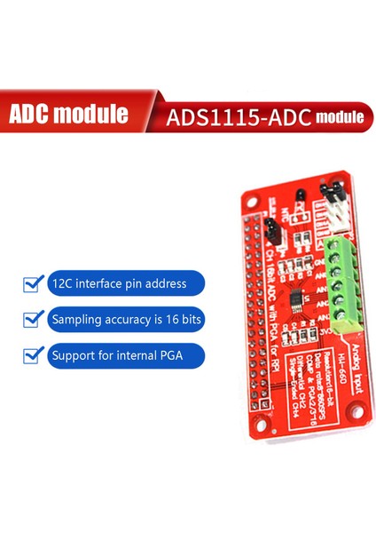 ADS1115 Adc Modülü 3/2/ B+ 16-Bit Örnekleme Doğruluğu Analogdan Dijitale Dönüştürücü I2C Rpı ADS1115 Adc (Yurt Dışından)
