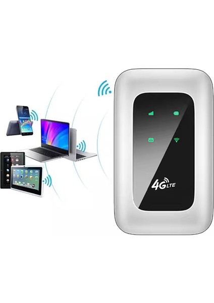 Taşınabilir 4g Mifi 4g Wifi Yönlendirici 150 Mbps Wifi Modem Araba Mobil Wifi Kablosuz Bağlantı Noktası Kablosuz Mifi 2100 Mah (Yurt Dışından)