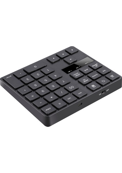 Kablosuz Sayısal Tuş Takımı 2.4g Şarj Edilebilir Sayısal Klavye Bilgisayar USB Wreless Mini Tuş Takımı 35 Tuşlar (Yurt Dışından)